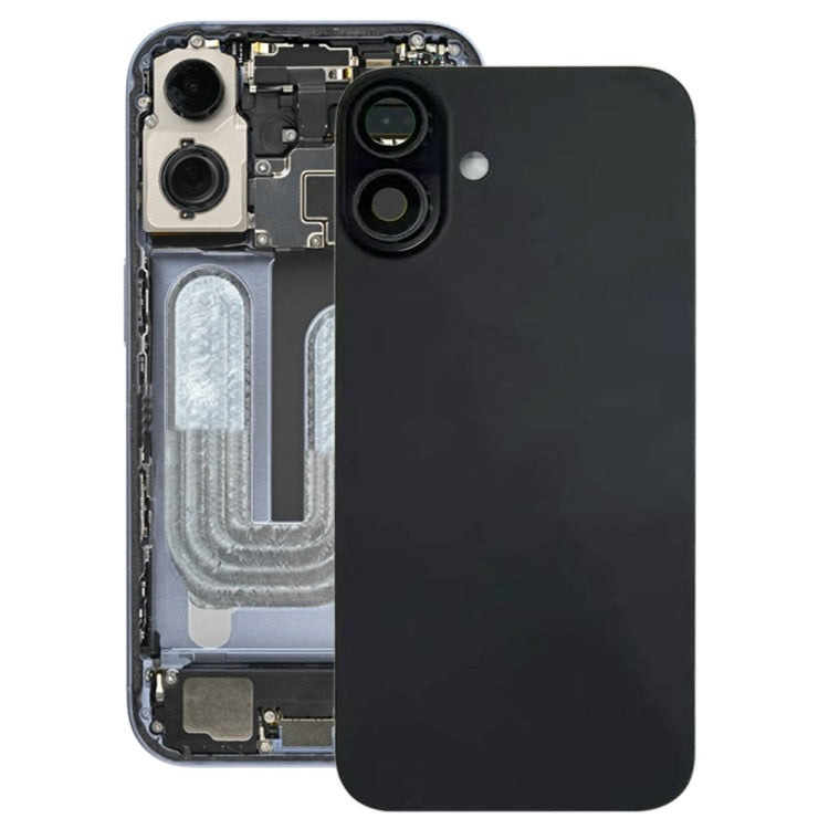 Pour iPhone 16 Cache arrière de batterie avec cache d'objectif d'appareil photo