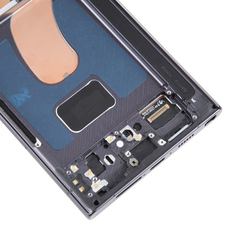 Écran LCD de remplacement pour Samsung Galaxy S23 Ultra 5G - Numériseur Tactile + Cadre de remplacement (noir) + outils offerts