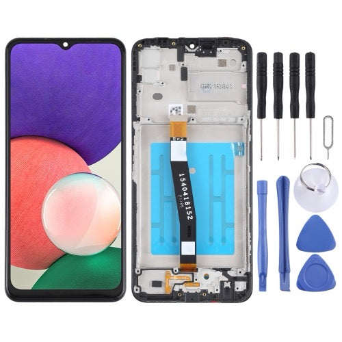 Écran LCD d'origine pour Samsung Galaxy A22 5G SM-A226 Digitizer Assemblage complet avec cadre (Noir)