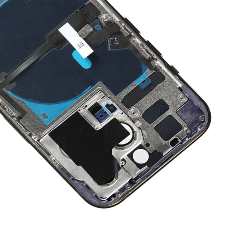 Pour iPhone 14 Pro Cache arrière de batterie avec câble flexible d'alimentation + volume + module de chargement sans fil, Version : version chinoise (violet) avec logo