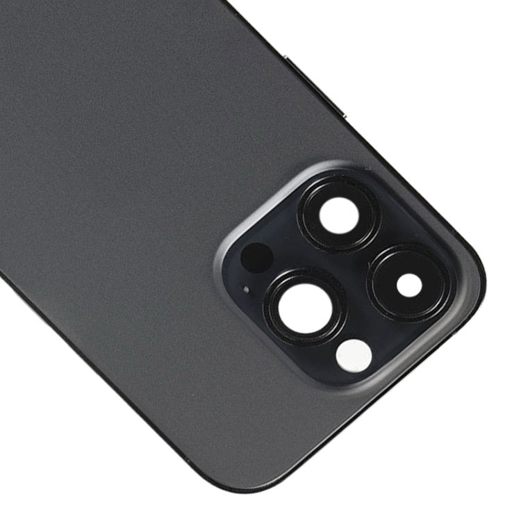 Pour iPhone 14 Pro Cache arrière de batterie avec câble flexible d'alimentation + volume + module de chargement sans fil, Version : version chinoise (Noir) avec logo