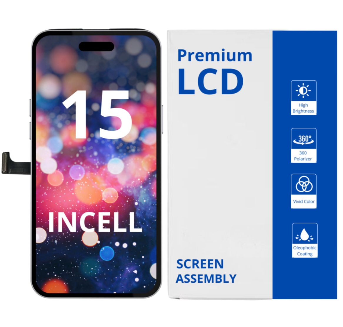 Écran LCD Excellent
Assemblage pour iPhone 15
Incell