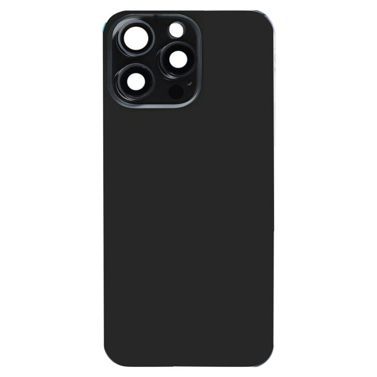 Pour iPhone 15 Pro Couvercle arrière de batterie en verre avec support de flash + module de chargement sans fil avec logo