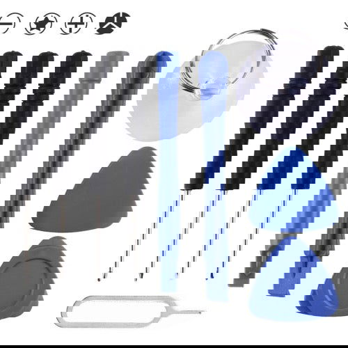 Kits de réparation 10 en 1 (4 x tournevis + 2 x tiges de démontage + 1 x mandrin + 2 x triangle sur tranches épaisses + goupille d'éjection) - Wakeshopes
