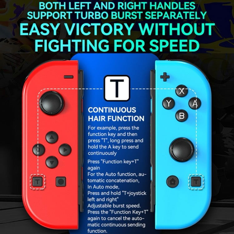 Poignée gauche et droite de jeu avec lumières
RVB, sensation de corps, manette de jeu Bluetooth pour Switch/Switch OLED/Switch Pro/Switch Lite/ Switch Joycon (vert bleu ) - Wakeshopes