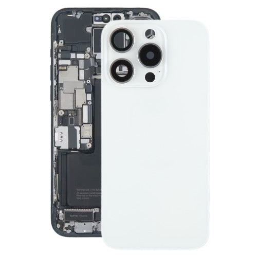 Pour iPhone 15 pro vitre arrière de la batterie avec couvercle d'objectif d'appareil photo + aimant MagSafe - Wakeshopes