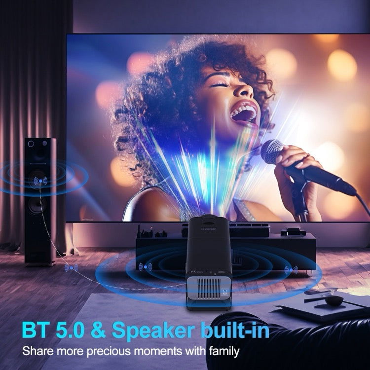 Projecteur HY320 1080P 390ANSI 4K Android 11 avec Wifi 6 Bluetooth 5.0 prise en charge Miracast / Airplay / DLNA prise AU - Wakeshopes