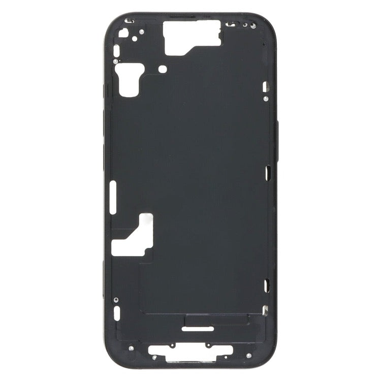 Pour iPhone 15 Cadre central Plaque de lunette avec touches latérales + plateau de carte, Version : Version CE UE (Noir)