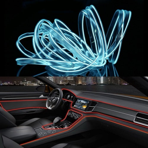 4m lumière froide de bande LED flexible pour la décoration de voiture (lumière bleue glacée)