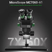Microscope trinoculaire à zoom synchrone 7-60X 2uul MC7060-A1
