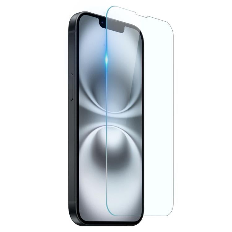 Pour IPhone 16e 2 en 1 TPU Téléphone Coque Protecteur d'écran Film en verre trempé (Transparent)