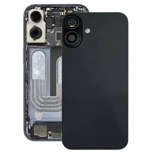 Pour iPhone 16 Cache arrière de batterie avec cache d'objectif d'appareil photo