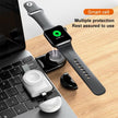 Chargeur sans fil magnétique portable pour Apple Watch 1/2/3/4/5/6/7/8/9/10/SE, chargeur sans fil intelligent de type C (blanc)