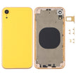 Couvercle du boîtier arrière avec objectif de la caméra, plateau de la carte SIM et touches latérales pour iPhone XR (jaune) avec logo
