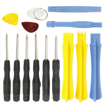 14 en 1 (tournevis + outils d'ouverture en plastique) Outil professionnel de démontage de téléphone de précision Premium