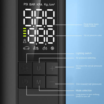 Pompe à air électrique intelligente portable à affichage numérique pour voiture