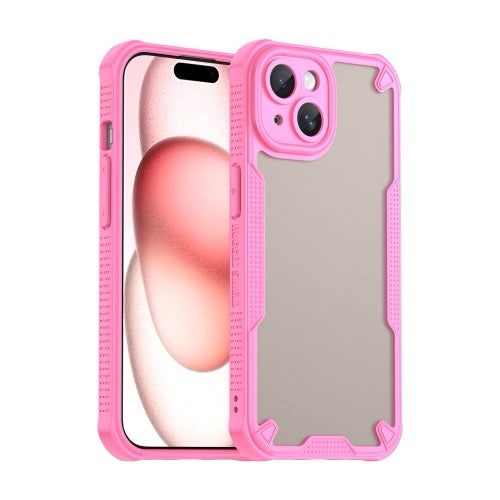 Coque de téléphone hybride PC TPU Armor Glaze pour iPhone 15