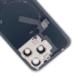 Pour iPhone 15 Pro Couvercle arrière de batterie en verre avec support de flash + module de chargement sans fil avec logo