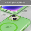 Pour iPhone 16 MagSafe givré translucide TPU + PC coque de téléphone à couverture complète (Vert)