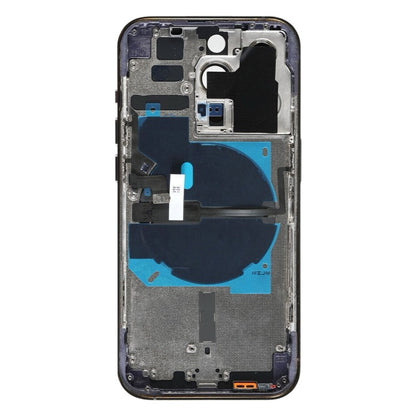 Pour iPhone 14 Pro Cache arrière de batterie avec câble flexible d'alimentation + volume + module de chargement sans fil, Version : version chinoise (violet) avec logo