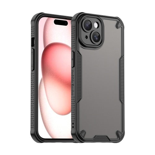 Coque de téléphone hybride PC TPU Armor Glaze pour iPhone 15