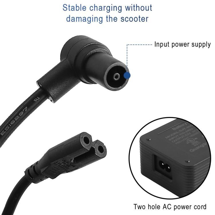 Chargeur de scooter 53 V 2,3 A, pour Xiaomi Scooter 4 Ultra / Xiaomi 4 Pro 2e génération / Navee S65 / Navee N65i, prise UE
