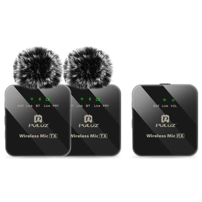 PULUZ Microphone cravate sans fil PULUZ 2 TX +
1 RX (noir)