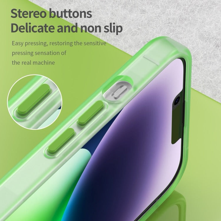Pour iPhone 16 MagSafe givré translucide TPU + PC coque de téléphone à couverture complète (Vert)