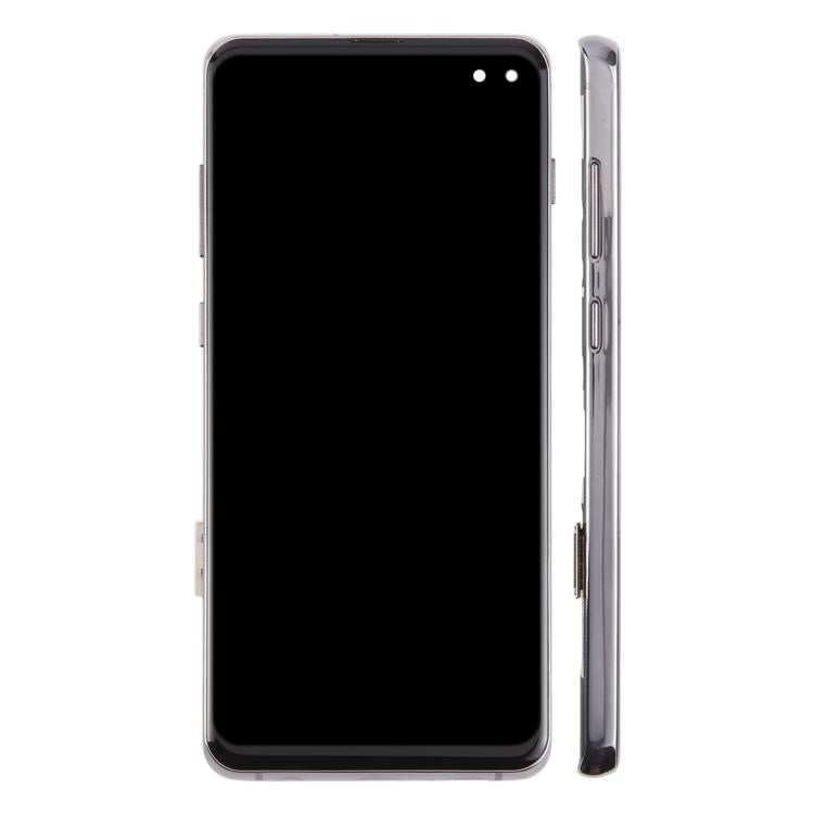 Écran LCD TFT pour Samsung Galaxy S10+ SM-G975 Assemblage complet du numériseur avec cadre, ne prenant pas en charge l'identification des empreintes digitales (Noir)