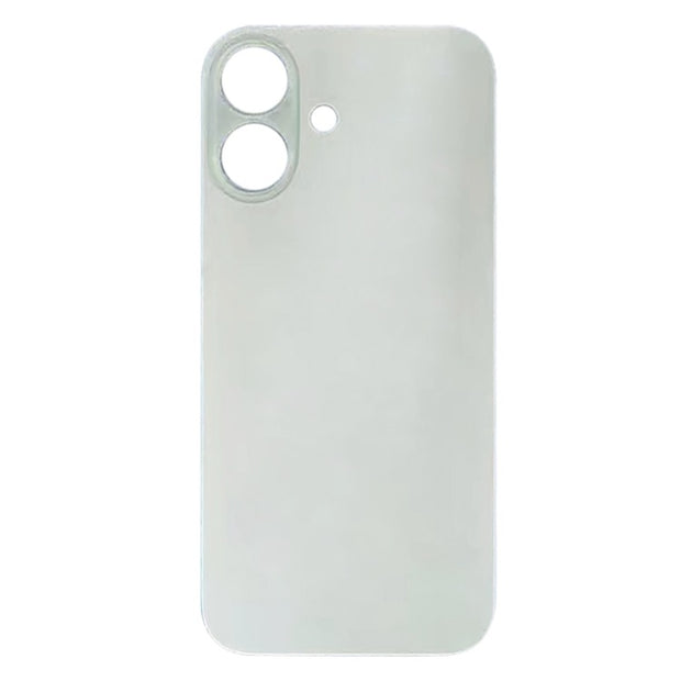 Vitre Arrière en Verre de Remplacement pour iPhone 16 Plus - Réparation Facile et Compatible (Blanc) avec logo