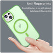 Pour iPhone 16 MagSafe givré translucide TPU + PC coque de téléphone à couverture complète (Vert)
