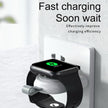 Chargeur sans fil magnétique portable pour Apple Watch 1/2/3/4/5/6/7/8/9/10/SE, chargeur sans fil intelligent de type C (blanc)