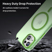 Pour iPhone 16 MagSafe givré translucide TPU + PC coque de téléphone à couverture complète (Vert)
