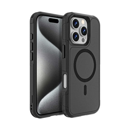 Coque iPhone 16 Pro Armor Magsafe PC Hybrid TPU Phone Case (Noir)
