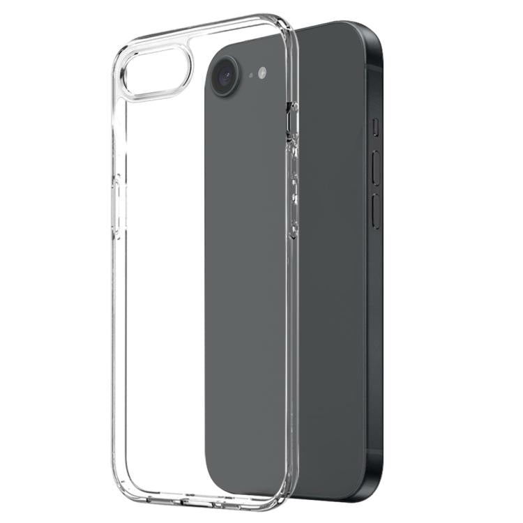 Pour IPhone 16e 2 en 1 TPU Téléphone Coque Protecteur d'écran Film en verre trempé (Transparent)
