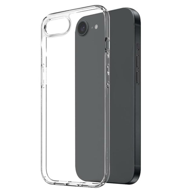 Pour IPhone 16e 2 en 1 TPU Téléphone Coque Protecteur d'écran Film en verre trempé (Transparent)