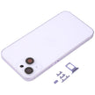 Coque arrière de batterie pour iPhone 14 avec cadre central/touches latérales (violet) avec logo