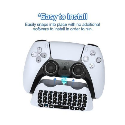 Clavier sans fil Bluetooth JYS-P5121 avec poignée - Clavier externe pour chat vocal - Convient pour PS5 - Remarque : sans poignée (gris)