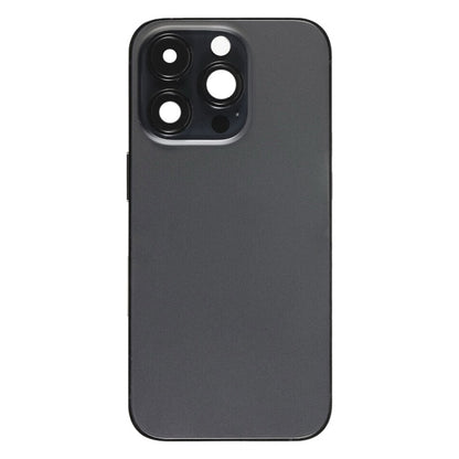 Pour iPhone 14 Pro Cache arrière de batterie avec câble flexible d'alimentation + volume + module de chargement sans fil, Version : version chinoise (Noir) avec logo