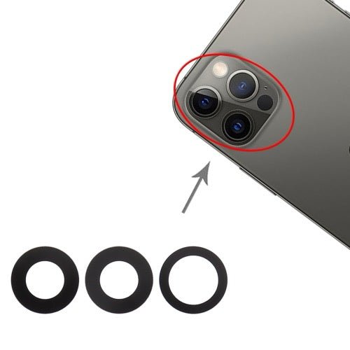 3 PCS / Set objectif de caméra arrière pour iPhone 12 Pro - Wakeshopes