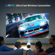 Projecteur de jeu HY300 Système Android 11 avec contrôleur de jeu sans fil 720P Home Cinéma
