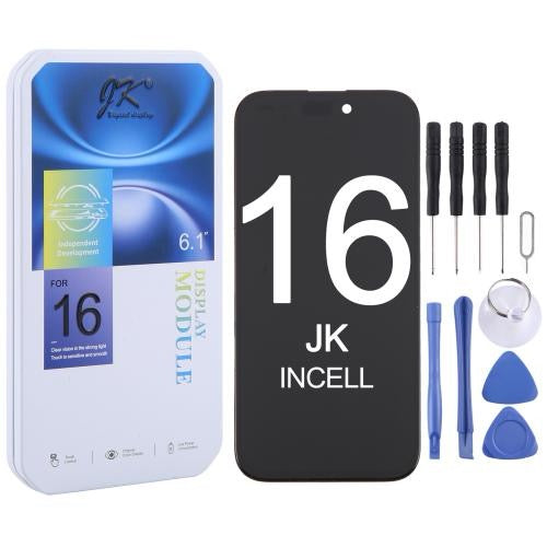 Pour iPhone 16, lentille extérieure en verre pour écran avant avec adhésif optiquement transparent OCA