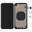 Couvercle du boîtier arrière avec objectif de la caméra, plateau de la carte SIM et touches latérales pour iPhone XR (noir) avec logo