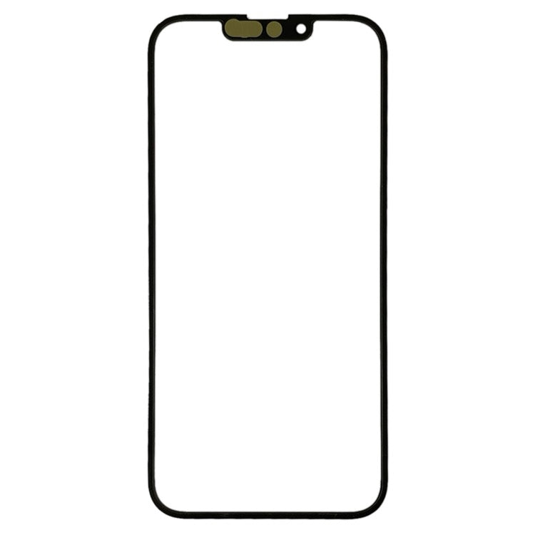 Pour iPhone 14 Lentille en verre extérieure de l'écran avant avec adhésif optiquement transparent OCA