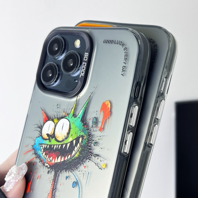 Coque d’iPhone 11 Double Couche Couleur Argent Série
Animal Peinture À L'huile Téléphone Cas (Duck Rush)