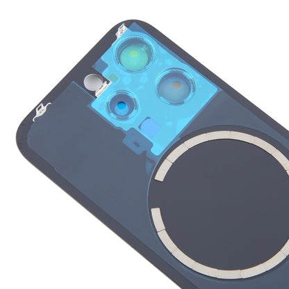 Pour iPhone 15 pro vitre arrière de la batterie avec couvercle d'objectif d'appareil photo + aimant MagSafe avec logo