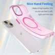 Pour iPhone 16 MagSafe givré translucide TPU + PC coque de téléphone à couverture complète (rose)