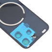 Pour iPhone 16 Pro Max Coque arrière de batterie en verre d'origine avec couvercle d'objectif d'appareil photo + aimant MagSafe (argent) avec logo