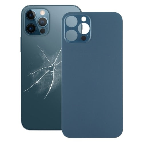 Couverture arrière de batterie de grand trou de caméra de remplacement facile pour iPhone 12 Pro Max avec logo