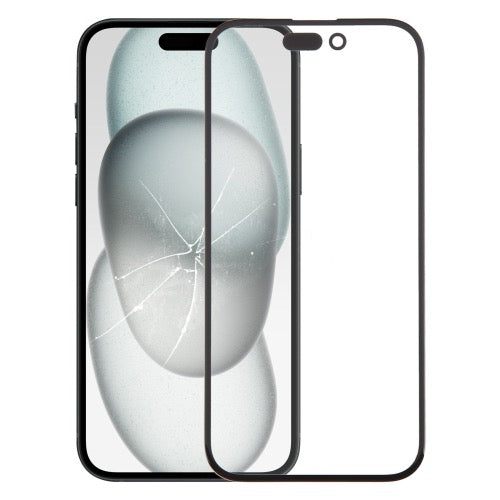 Lentille extérieure en verre pour écran avant de l'iPhone 15, avec adhésif OCA optiquement transparent